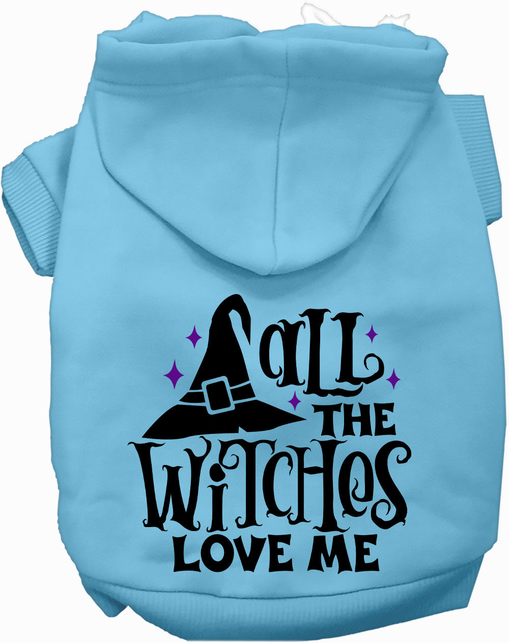 Dog Hoodie All the Witches Love Me for Festive Spirit for - close up view