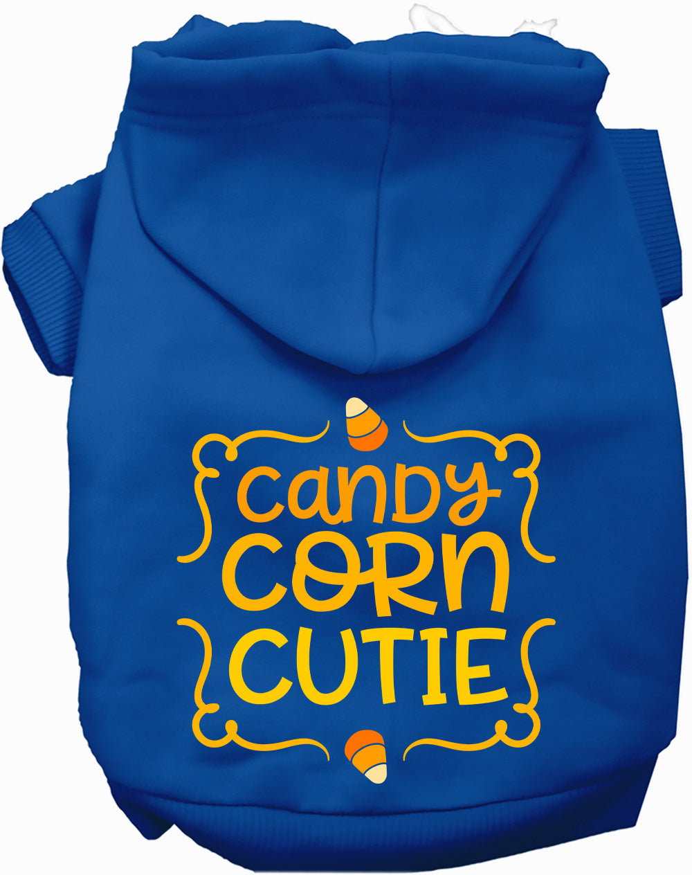 Dog Hoodie Candy Corn Cutie for Sweet Festive Style Wear for - close up view