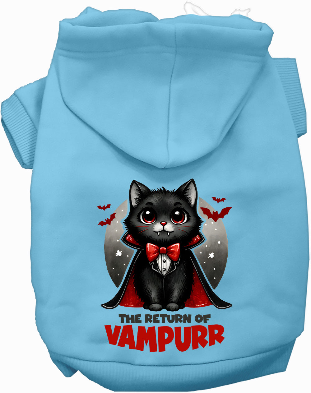 Dog Hoodie Vampurr Halloween for Festive Pet Elegance Wear - close up view