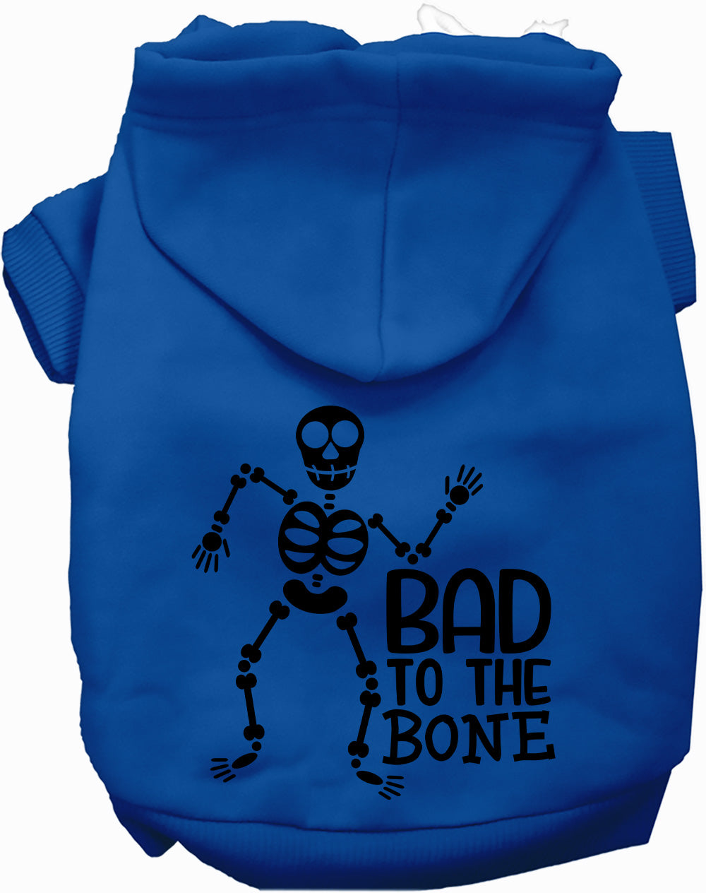 Dog Hoodie Bad to the Bone Halloween for Festive Style for - close up view