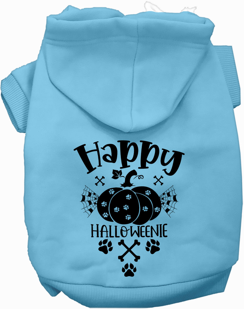 Dog Hoodie Happy Halloweenie for Festive Canine Charm Wear - lifestyle view