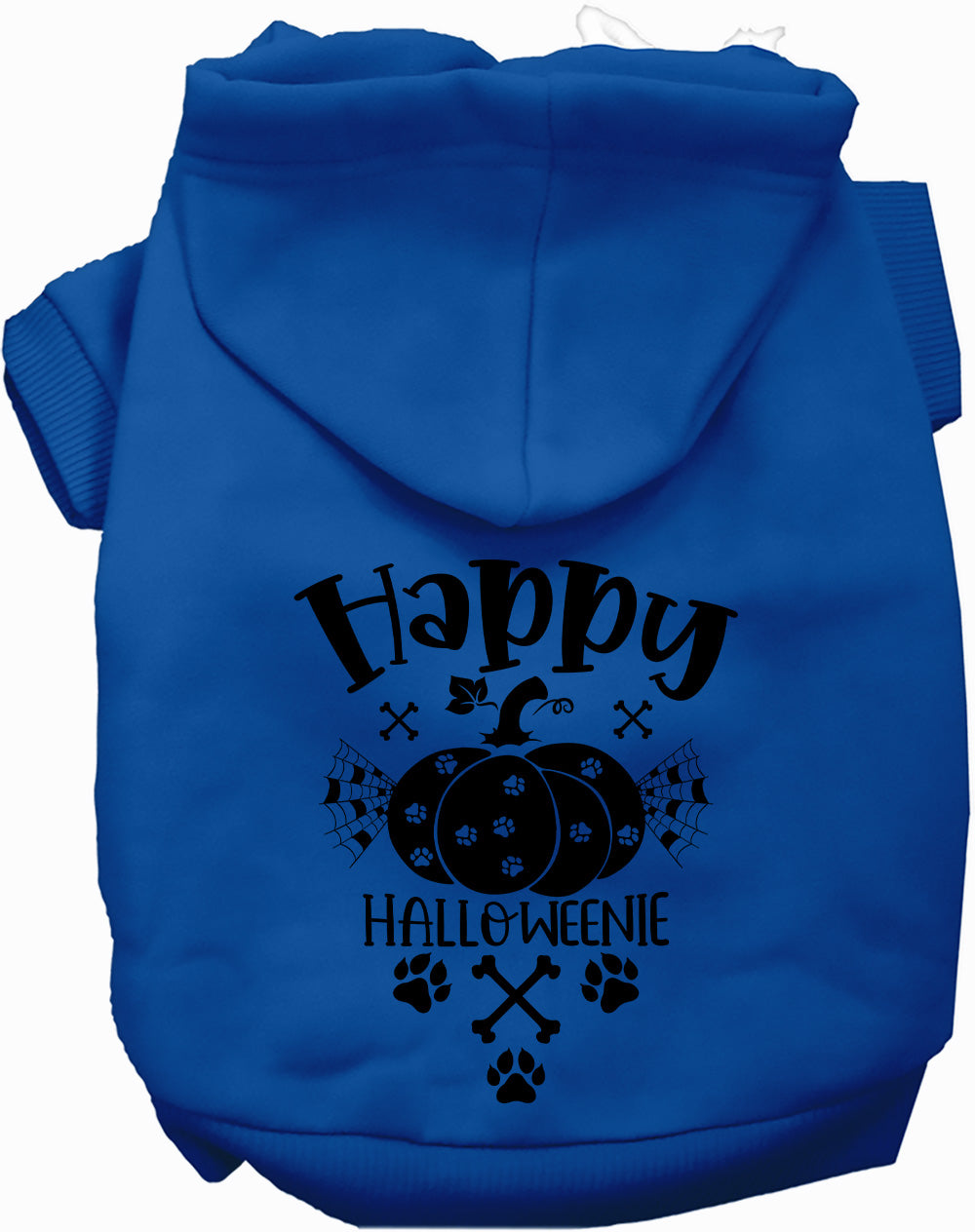 Dog Hoodie Happy Halloweenie for Festive Canine Charm Wear - close up view