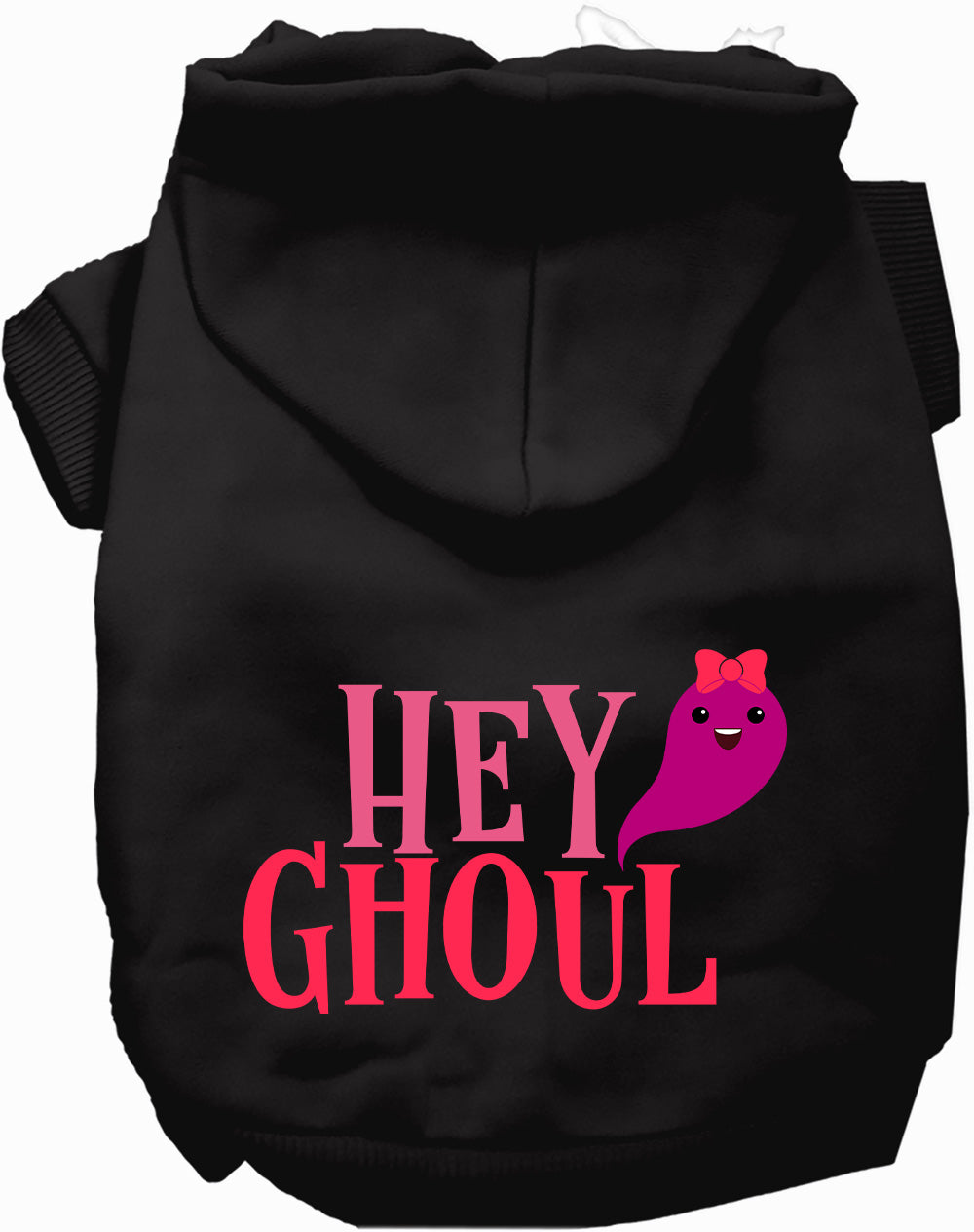 Dog Hoodie Hey Ghoul for Trendy and Festive Pet Comfort for - close up view