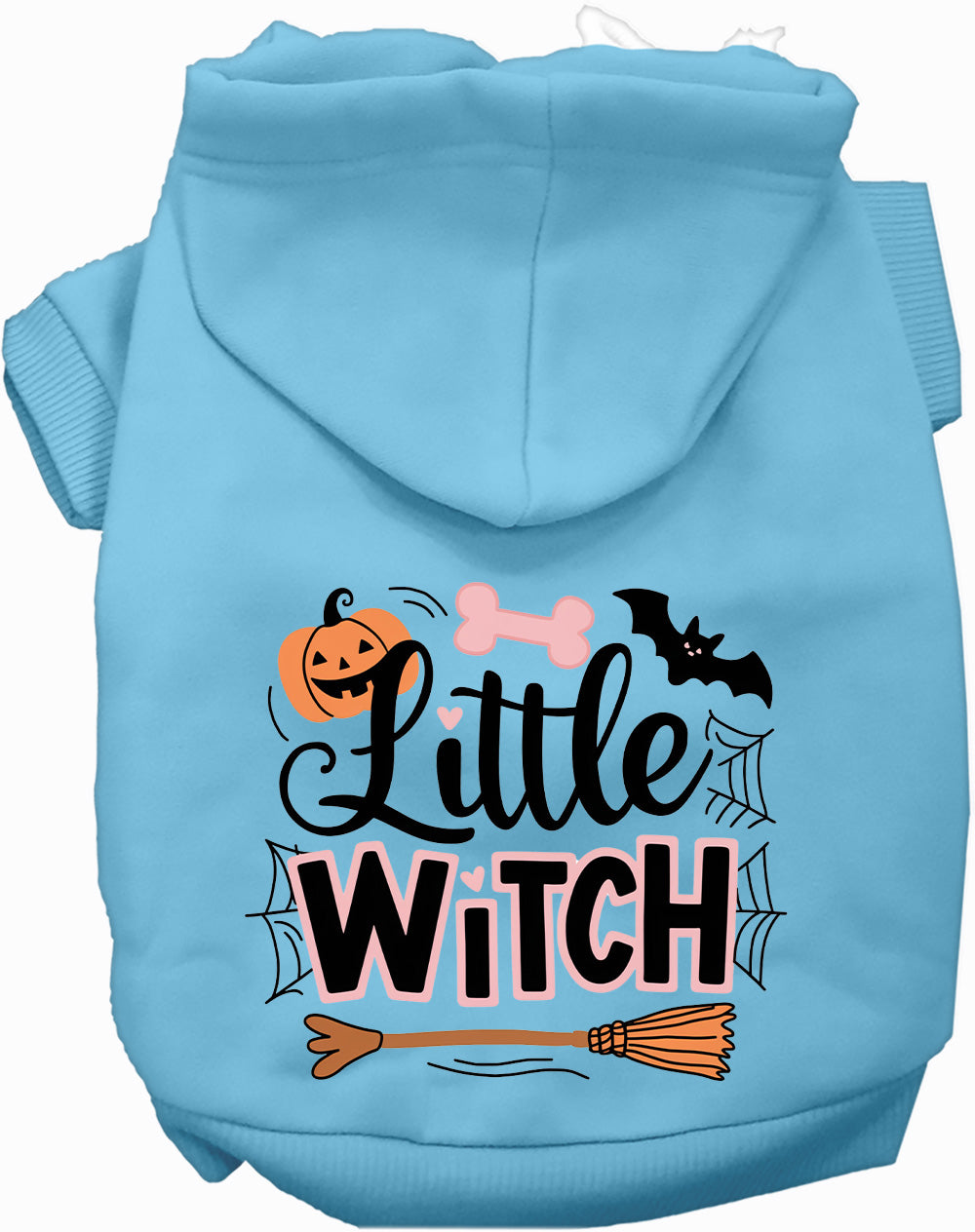 Dog Hoodie Little Witch for Festive Halloween Pet Style - close up view