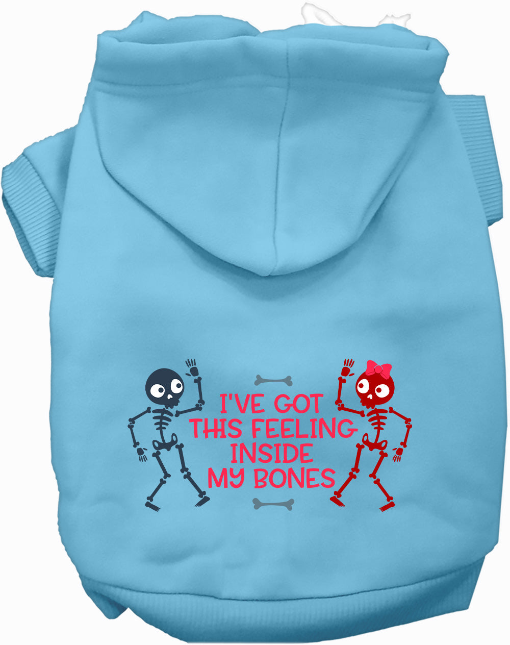 Dog Hoodie Inside My Bones for Festive Halloween Pet Style - close up view