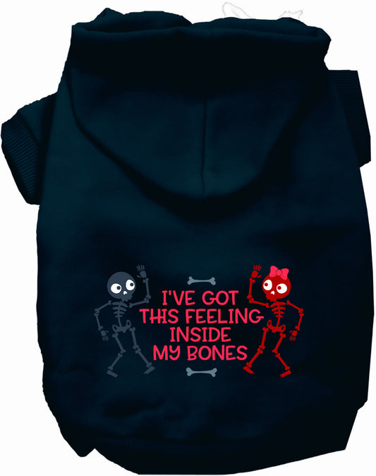 Dog Hoodie Inside My Bones for Festive Halloween Pet Style - main product image