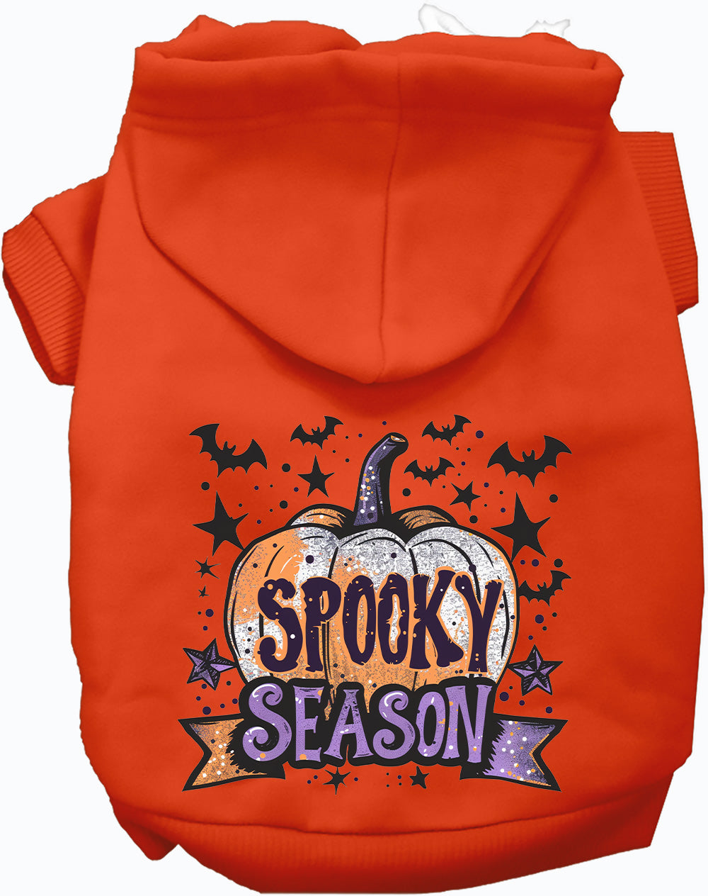 Dog Hoodie Batty Spooky Season for Festive Halloween Pet - close up view