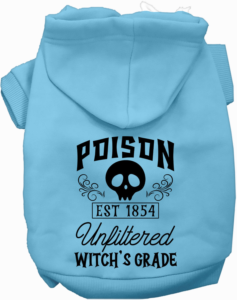 Dog Hoodie Poison Bottle Costume for Festive Halloween Pet - lifestyle view