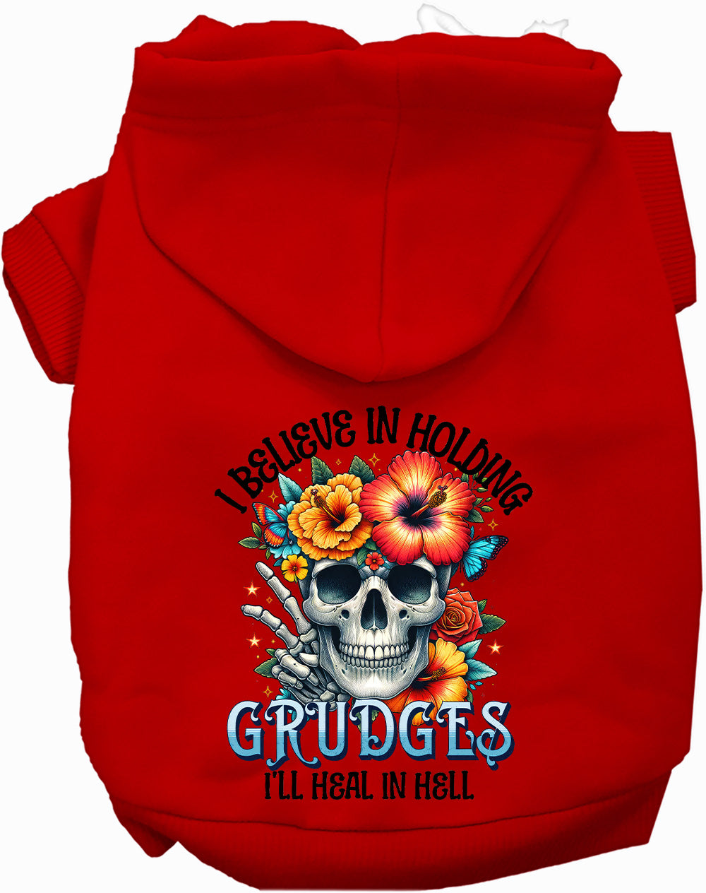 Dog Hoodie Grudges Skull for Festive Halloween Pet Style - main product image