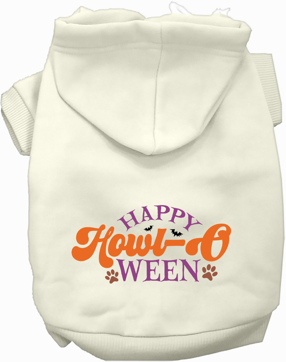 Dog Hoodie Happy Howl-Oween Halloween Festive Comfort Wear - close up view