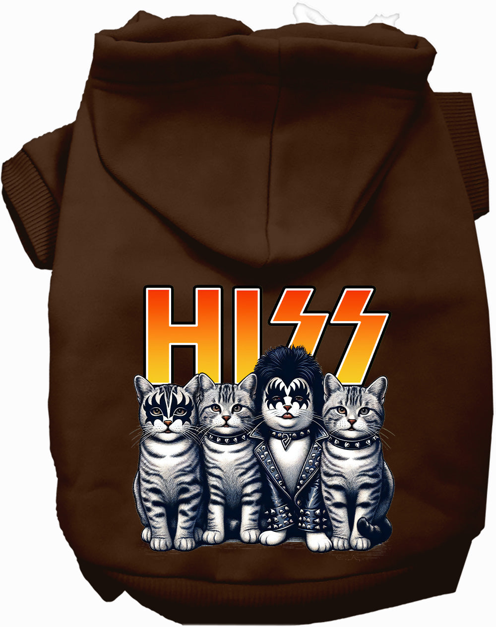 Dog Hoodie Hiss Kitties Parody for Everyday Pet Style and - close up view