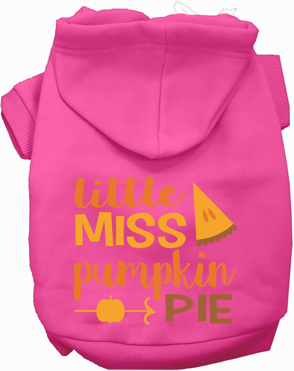 Dog Hoodie Little Miss Pumpkin Pie for Festive Halloween Pet - close up view