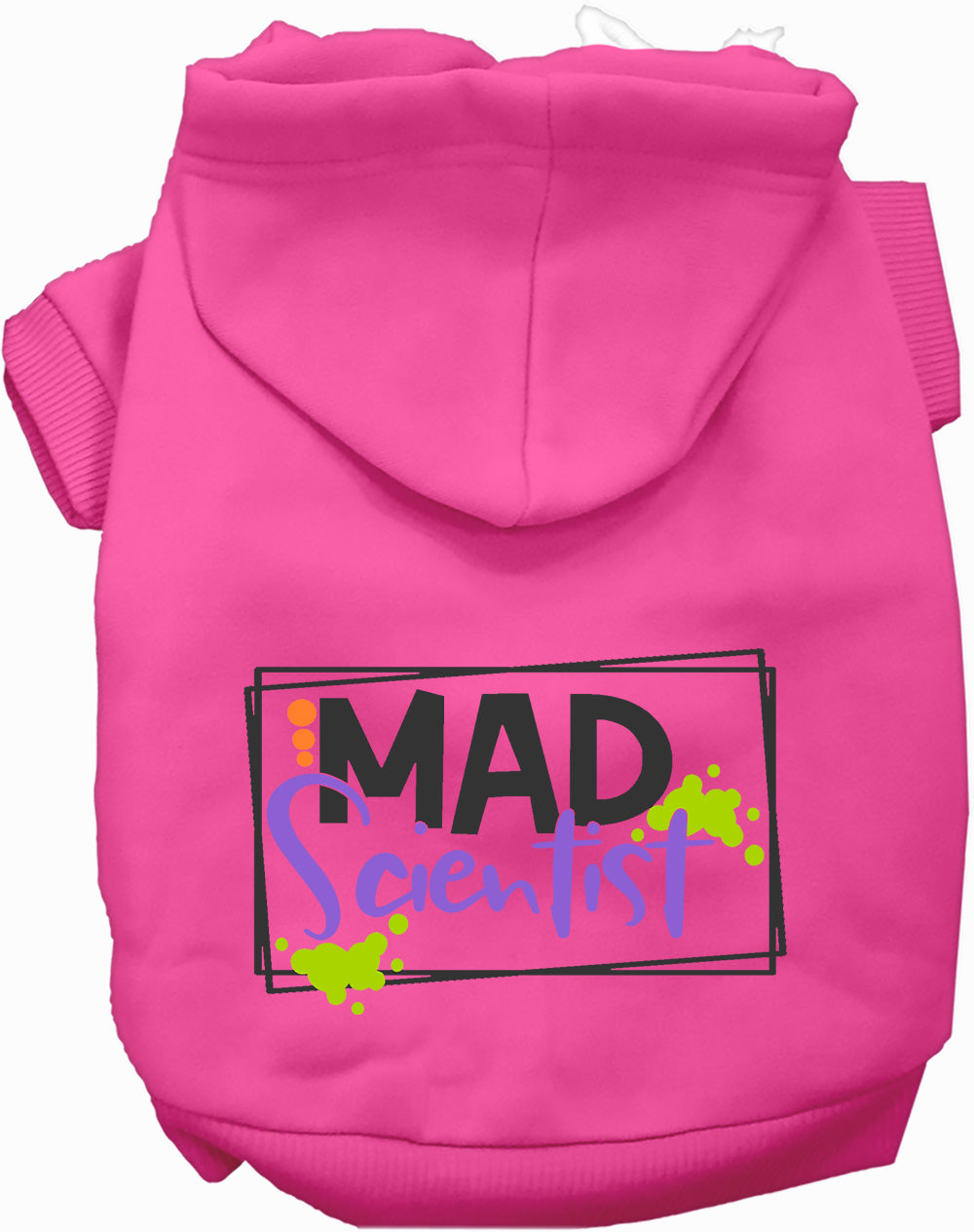 Dog Hoodie Mad Scientist Pet Costume for Festive Halloween - close up view