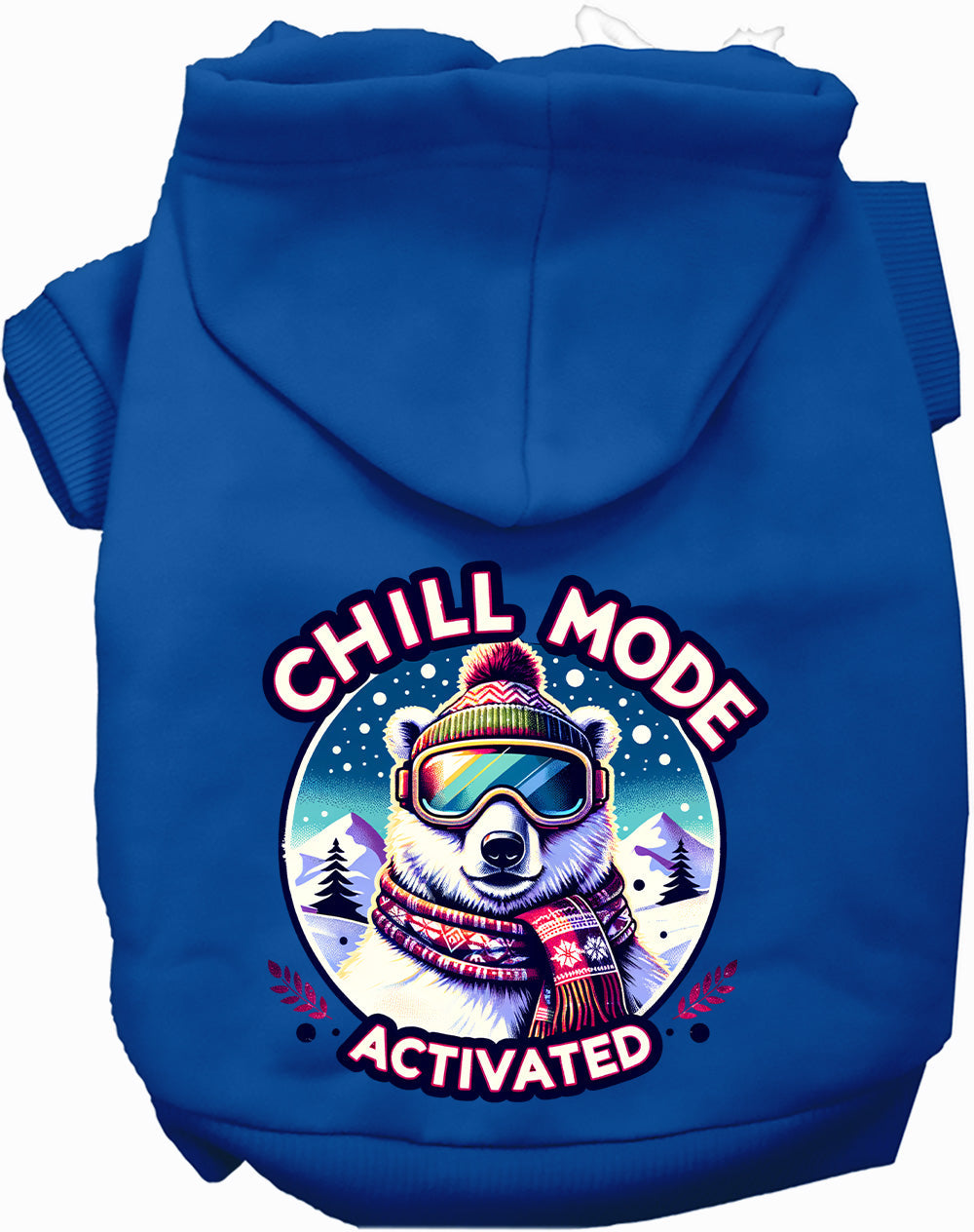 Dog Hoodie Chill Mode Activated Winter for Everyday Pet - close up view