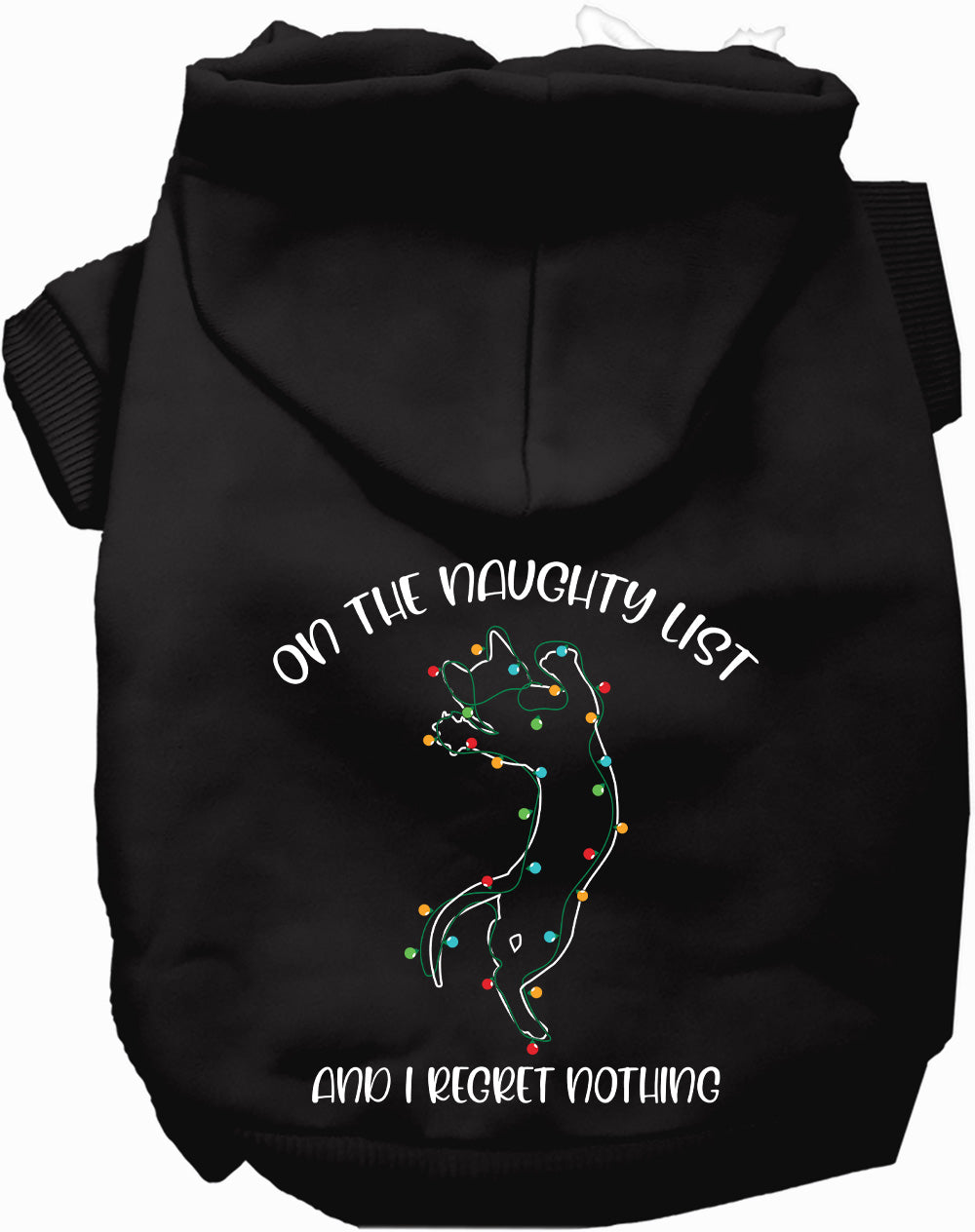 Dog Hoodie Kitty on the Naughty List for Everyday Pet Style - close up view
