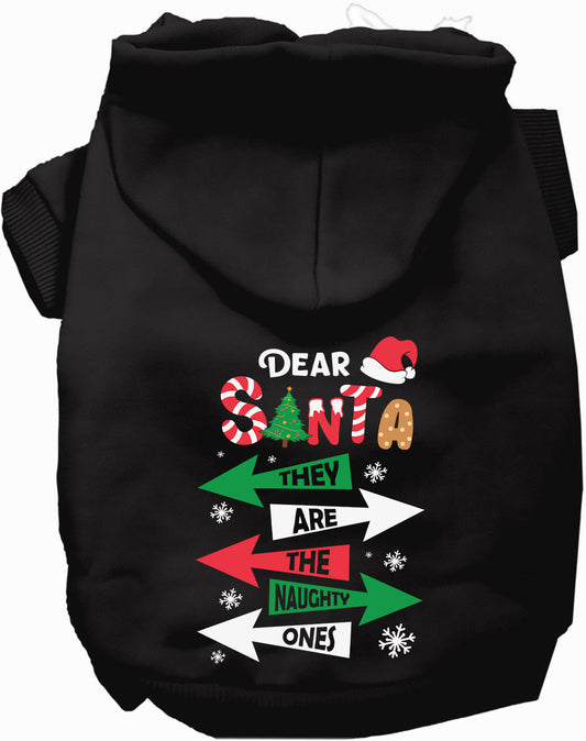 Dog Hoodie Theyre the Naughty Ones for Festive Holiday Pet - main product image