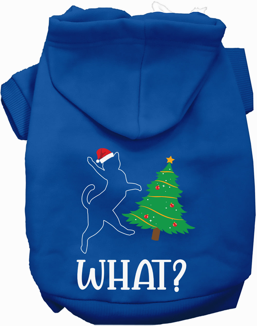 Dog Hoodie Kitty What Christmas Tree for Festive Holiday Pet - lifestyle view