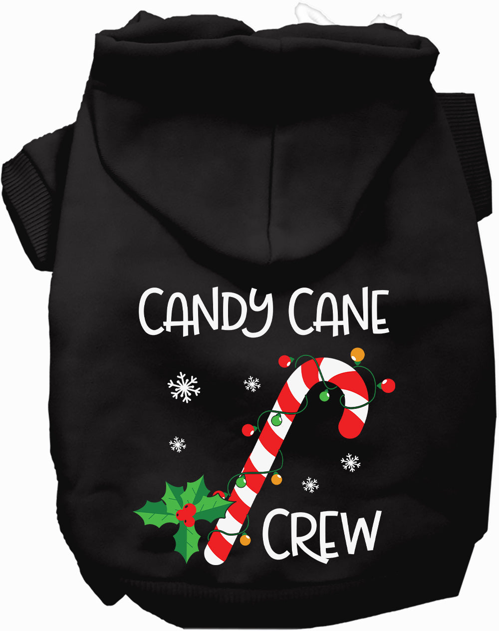 Dog Hoodie Candy Cane Crew for Festive Halloween Pet Style - main product image