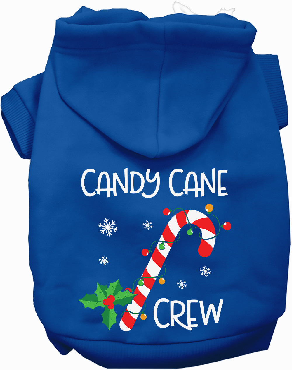 Dog Hoodie Candy Cane Crew for Festive Halloween Pet Style - lifestyle view
