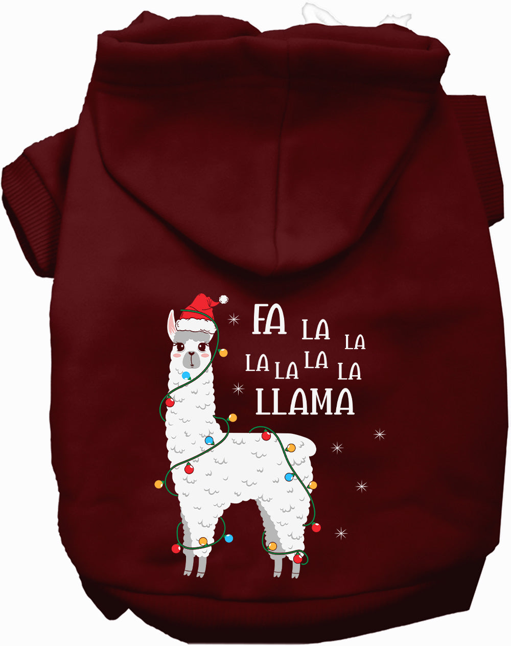 Dog Hoodie Falalala Llama for Festive Holiday Pet Comfort - gallery image 8