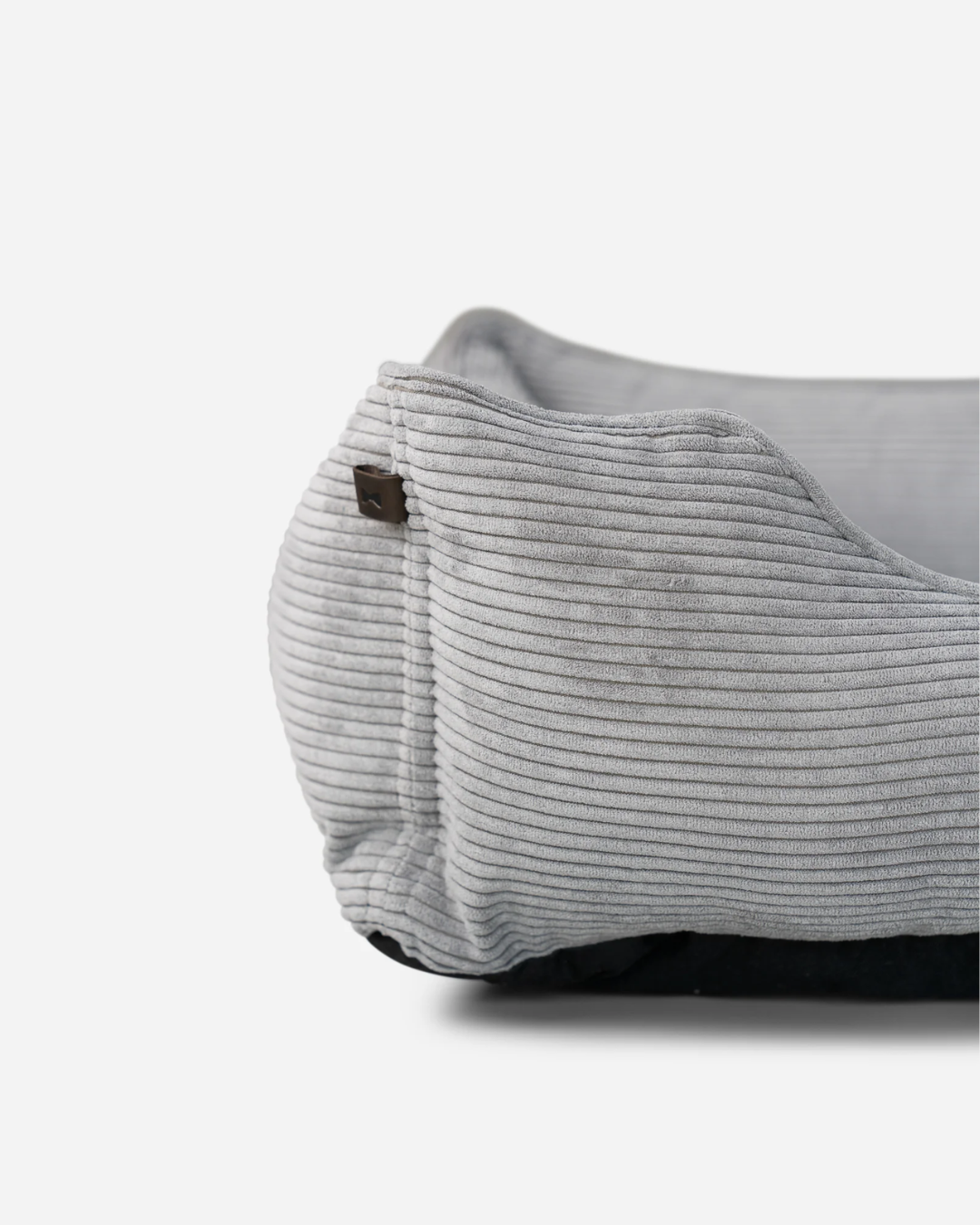 Gray Corduroy Bolster Sleeper for Comfort and Daily Rest main product image for dogs and cats