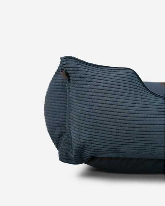 Luxury Dog Bed Fancy Corduroy Sleeper Graphite for Comfort - luxury dog bed view 2 for comfort and support