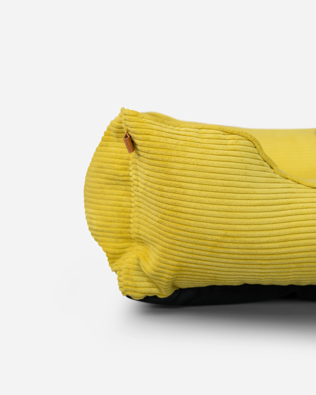 Luxury Dog Bed Fancy Corduroy Sleeper Sunny Yellow for Comfo - luxury dog bed view 3 for comfort and support