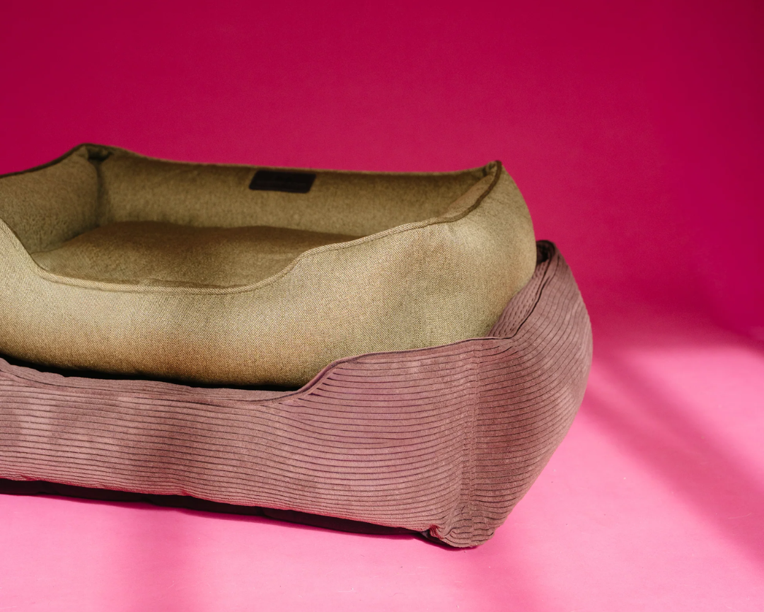 Luxury Dog Bed Cotton Sleeper Olive for Comfort, Support & S - luxury dog bed view 3 for comfort and support