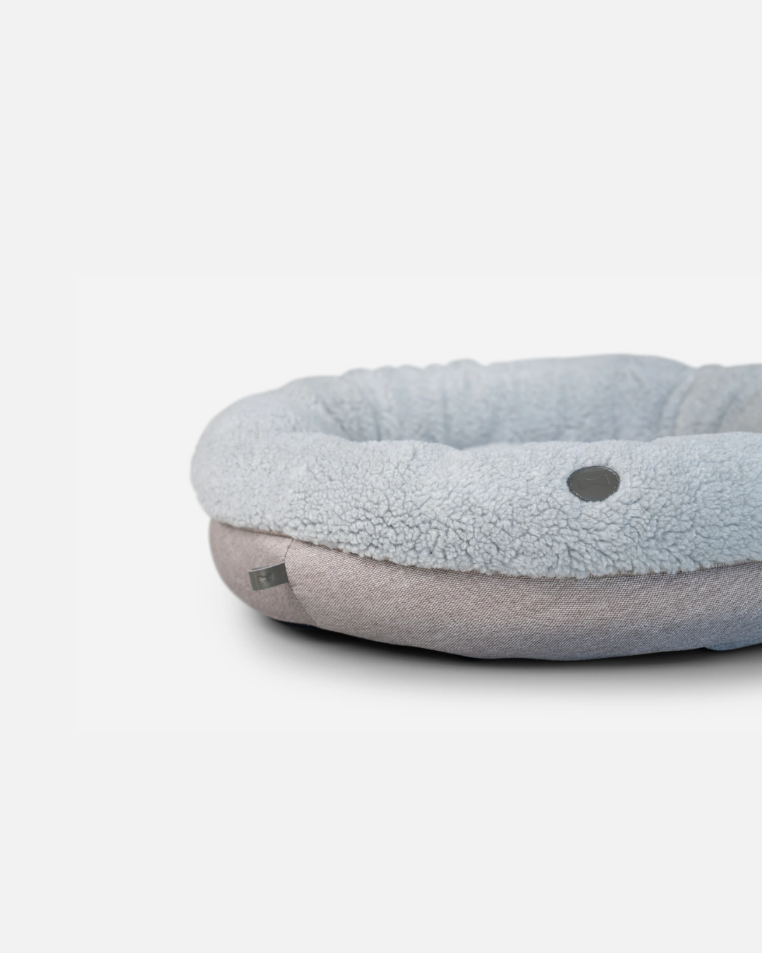 Calming Dog Bed Furry Gray Donut for Comfort, Support & Styl - luxury dog bed view 3 for comfort and support