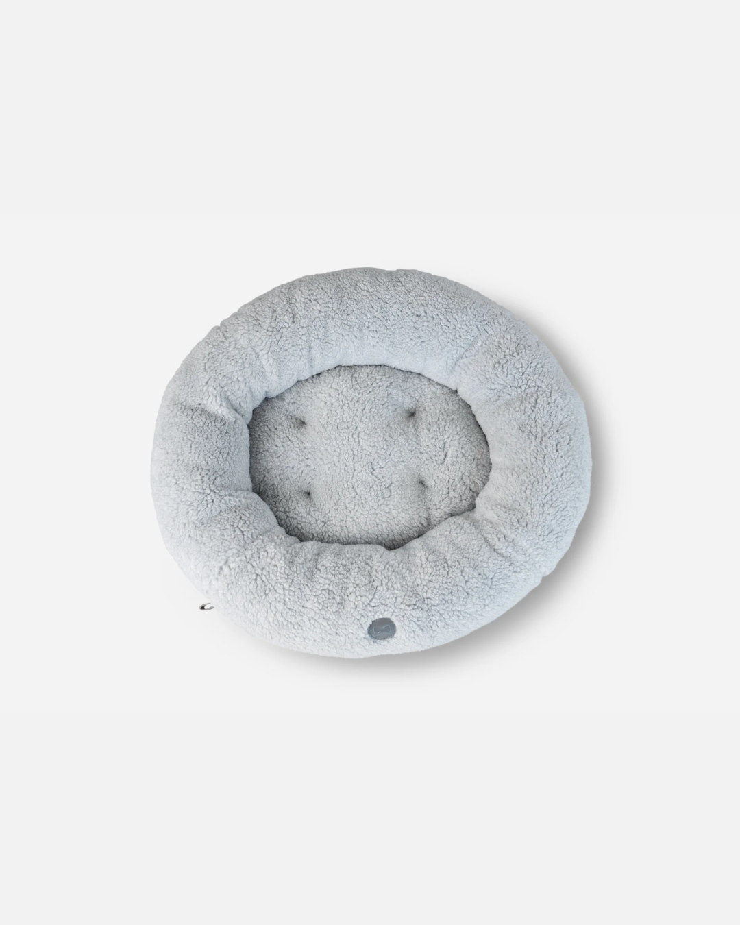 Calming Dog Bed Furry Gray Donut for Comfort, Support & Styl - luxury dog bed view 2 for comfort and support