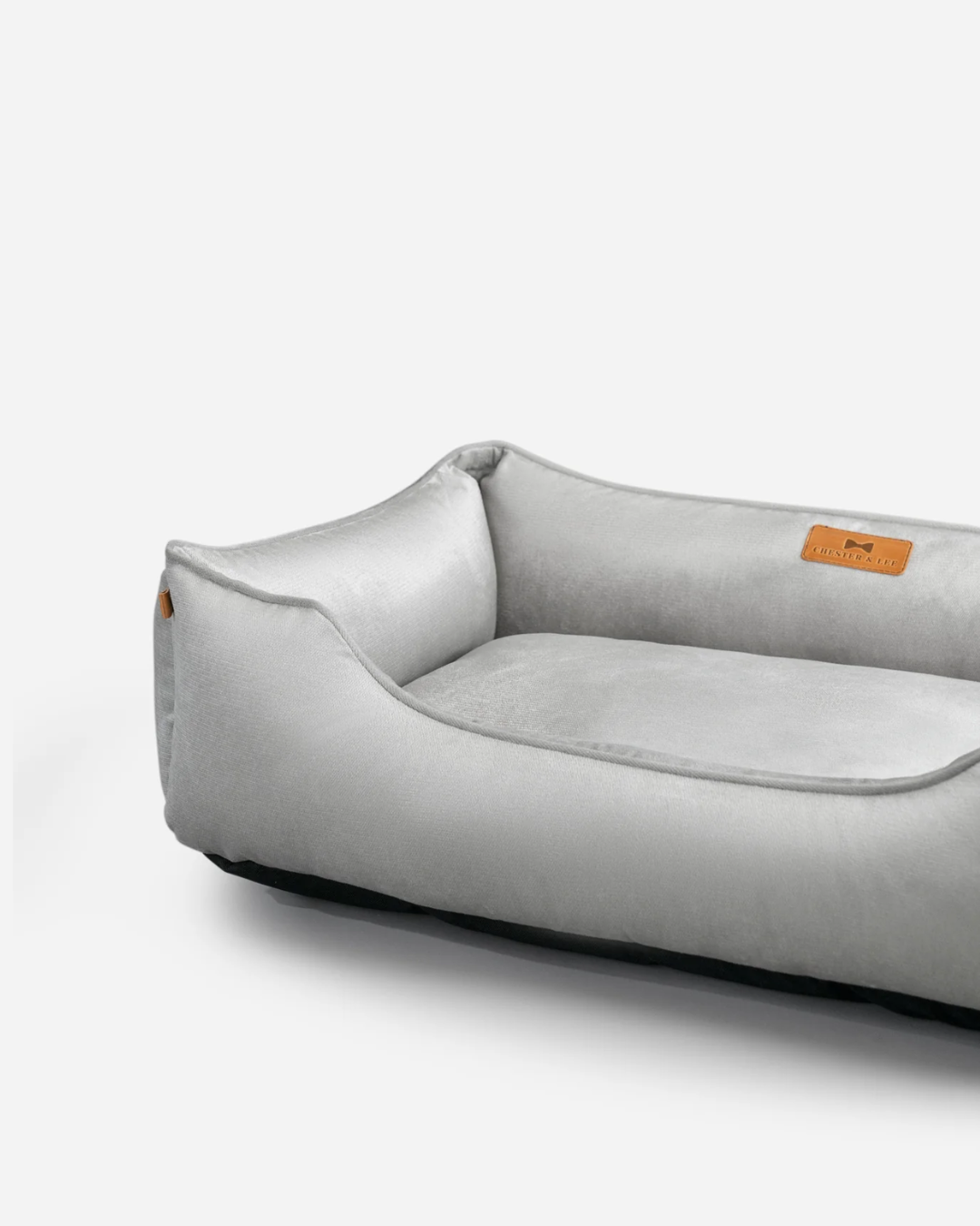 Classic Gray Velvet Sleeper for Elegance and Royal Comfort main product image for dogs and cats