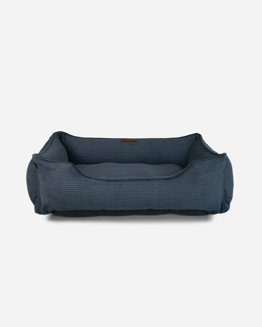Luxury Dog Bed Fancy Corduroy Sleeper Graphite for Comfort - luxury dog bed view 1 for comfort and support