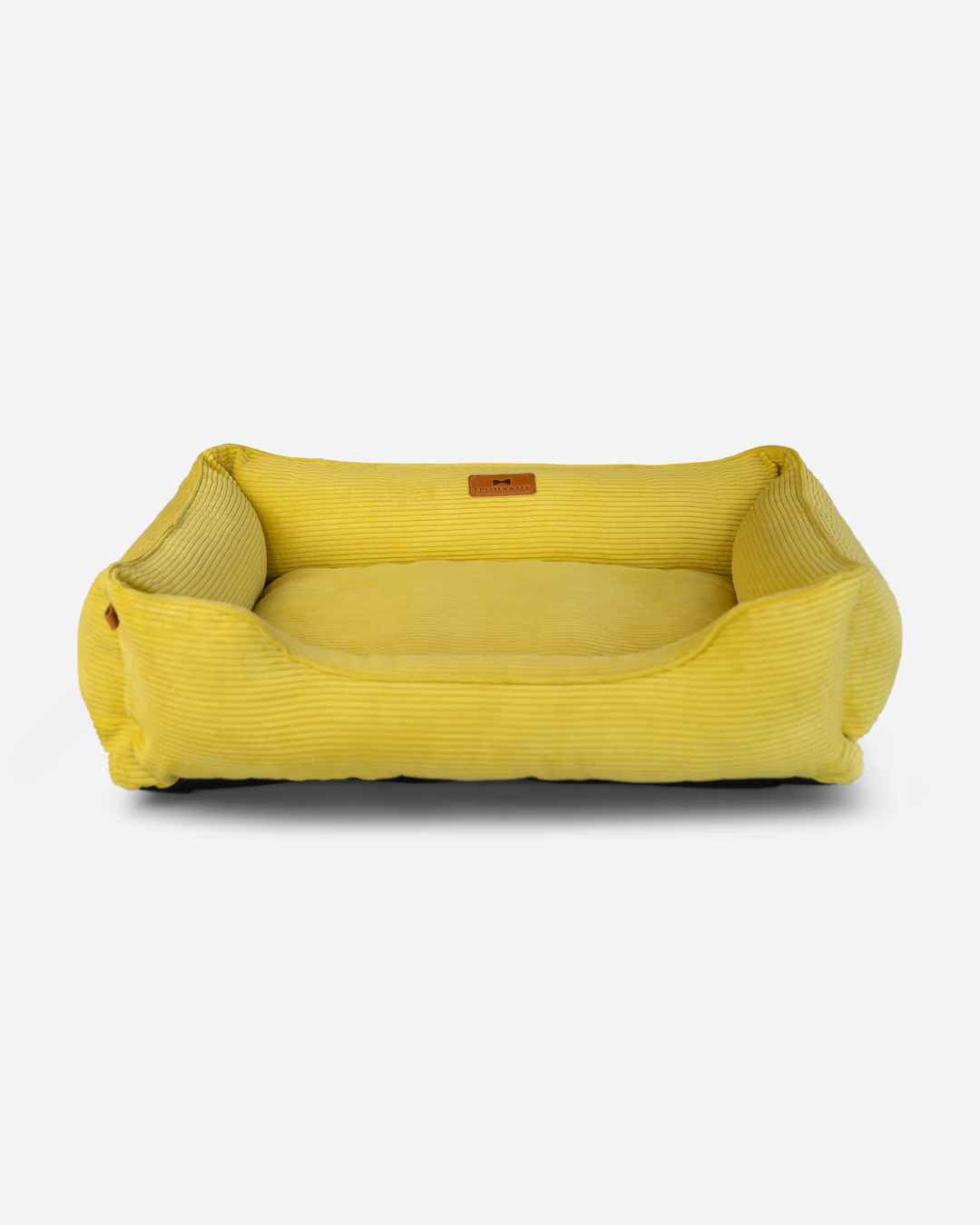 Luxury Dog Bed Fancy Corduroy Sleeper Sunny Yellow for Comfo - luxury dog bed view 1 for comfort and support