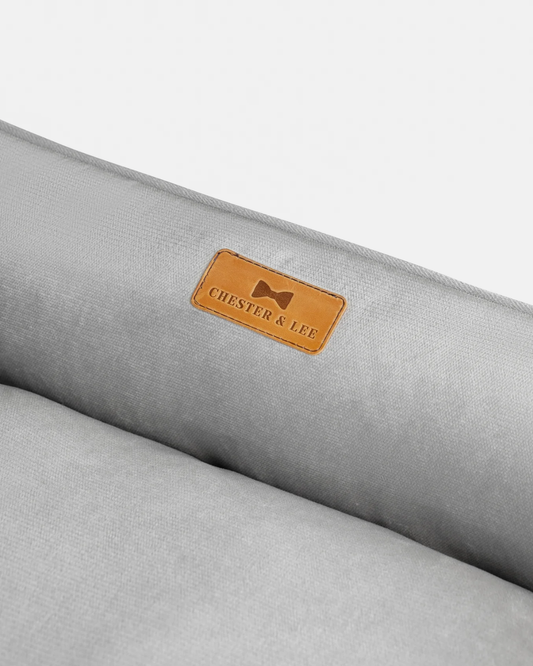 Classic Gray Velvet Sleeper for Elegance and Royal Comfort main product image for dogs and cats