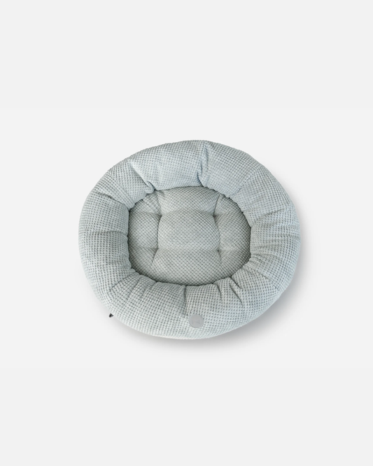 Moonlight Gray Donut Bed for Calming Comfort and Relaxation main product image for dogs and cats