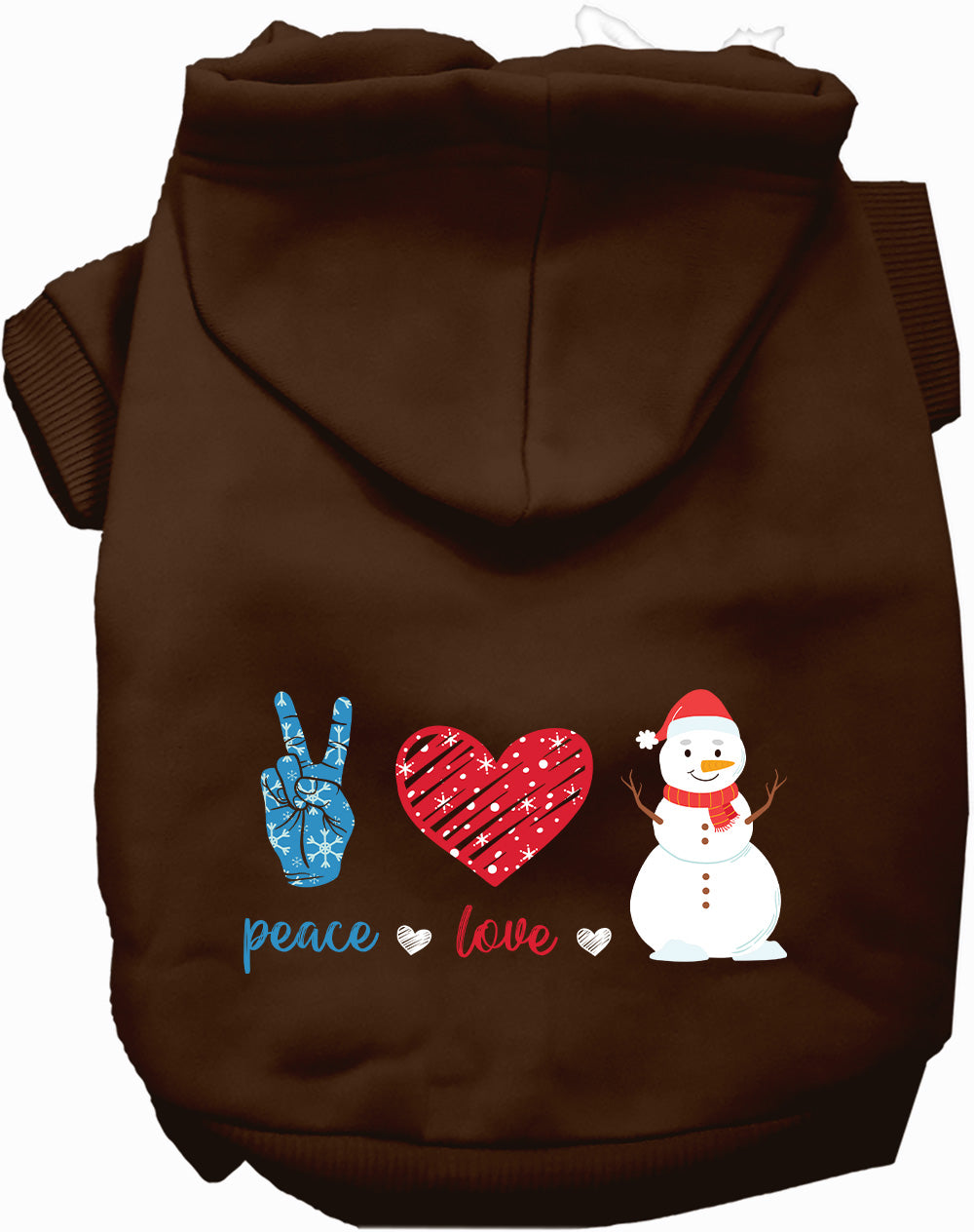Dog Hoodie Peace Love and Snow for Everyday Pet Style and - gallery image 6