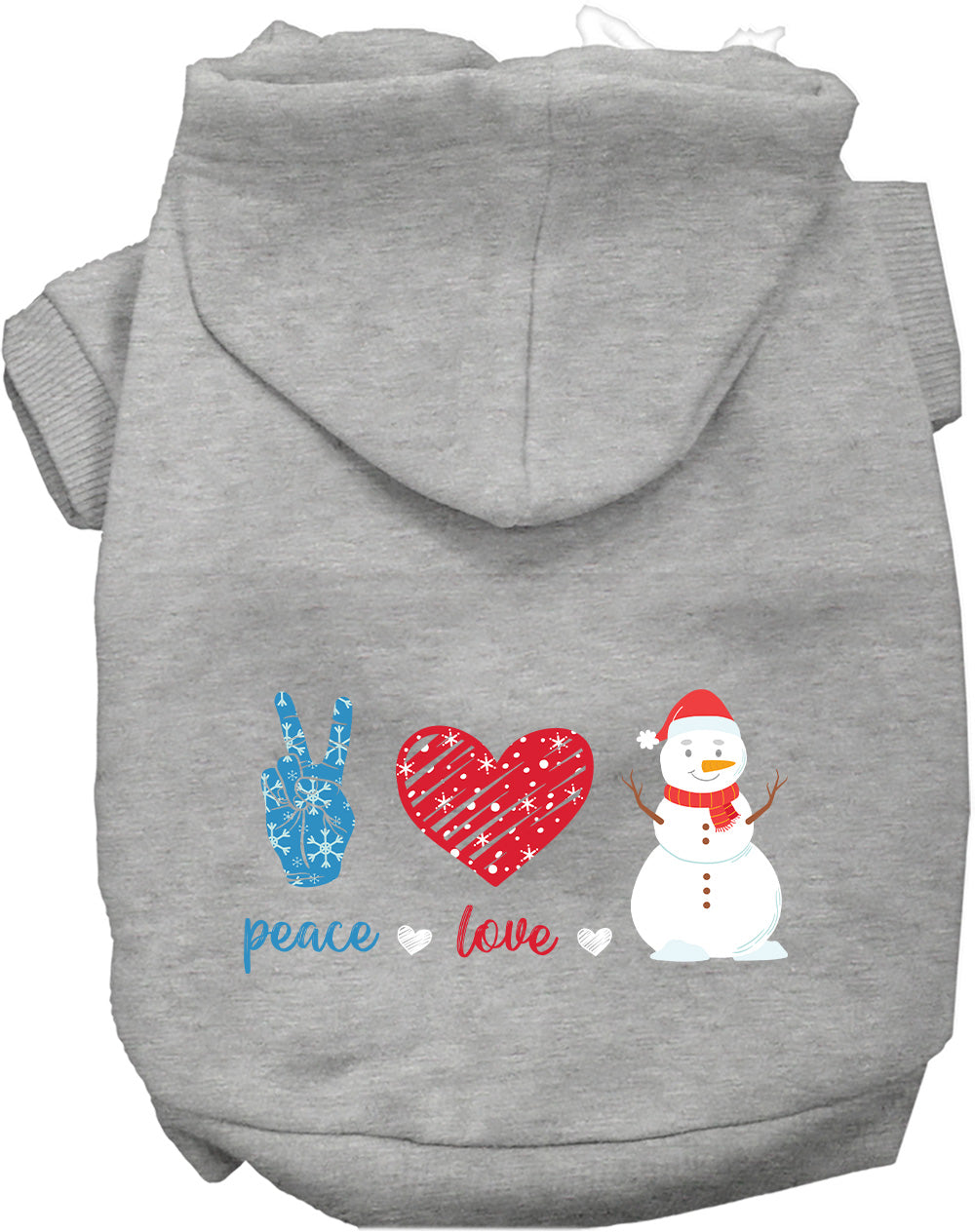 Dog Hoodie Peace Love and Snow for Everyday Pet Style and - gallery image 7