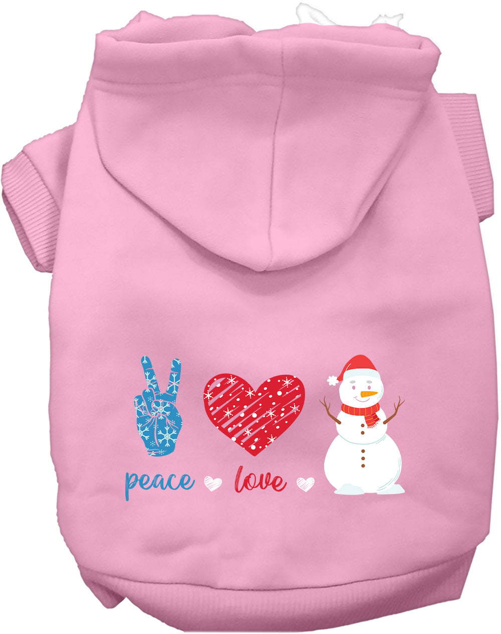Dog Hoodie Peace Love and Snow for Everyday Pet Style and - gallery image 8