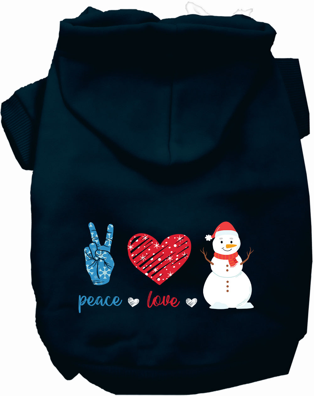 Dog Hoodie Peace Love and Snow for Everyday Pet Style and - gallery image 9