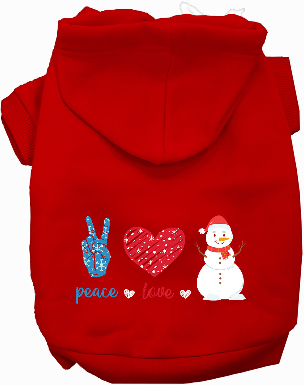 Dog Hoodie Peace Love and Snow for Everyday Pet Style and - gallery image 11