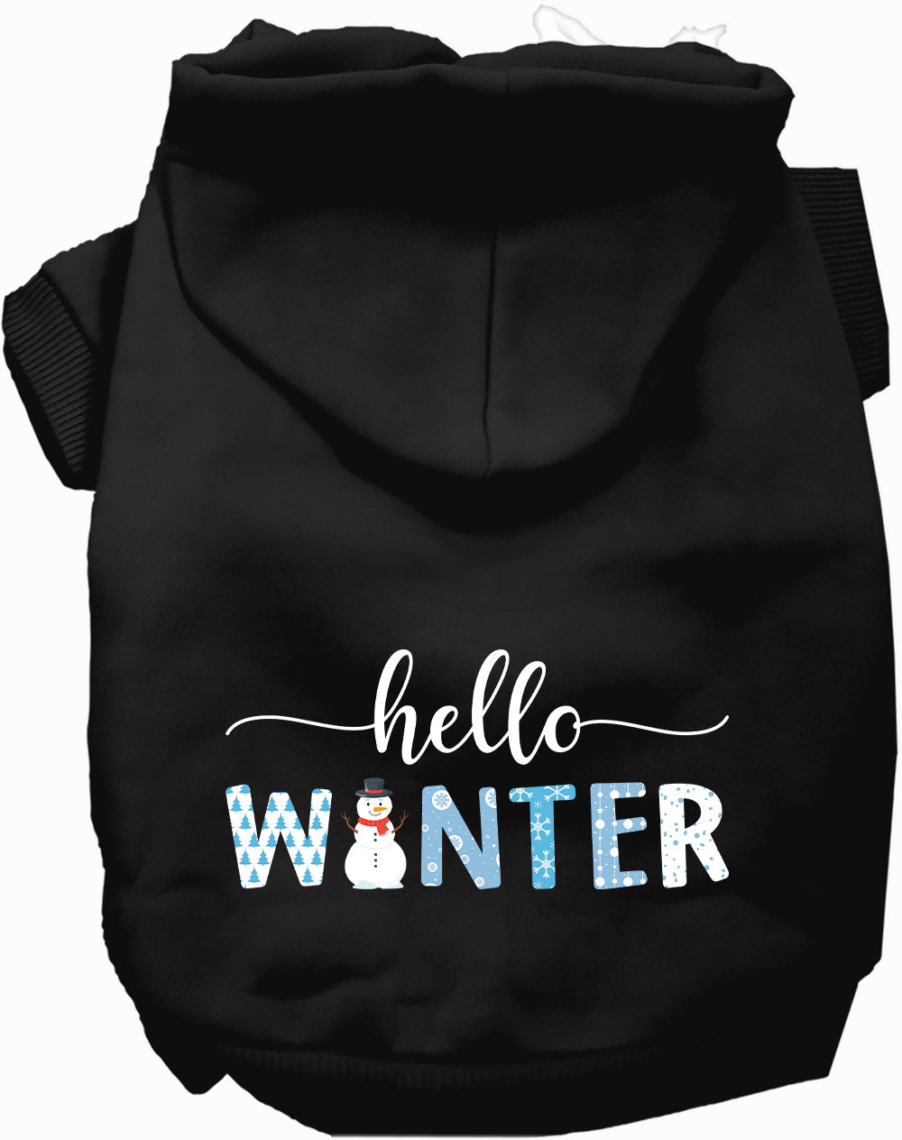 Dog Hoodie Hello Winter for Everyday Pet Style and Comfort - close up view