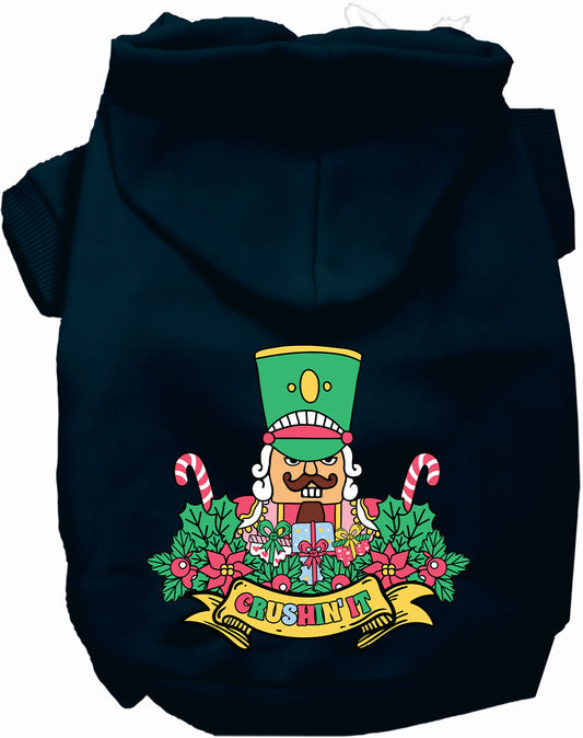 Dog Hoodie Crushin It Nutcracker Style for Festive Holiday - main product image