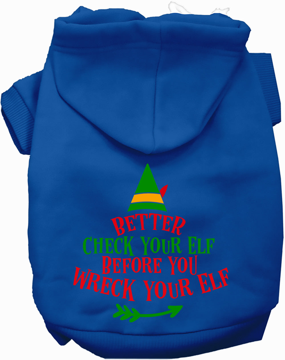 Dog Hoodie Check Your Elf for Festive Holiday Pet Comfort - lifestyle view