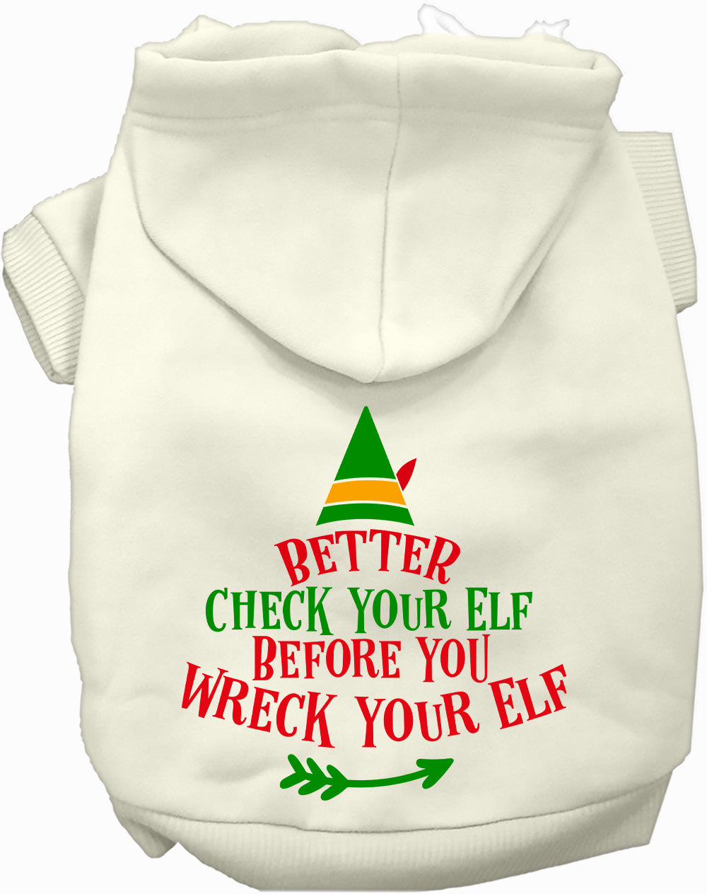 Dog Hoodie Check Your Elf for Festive Holiday Pet Comfort - gallery image 6