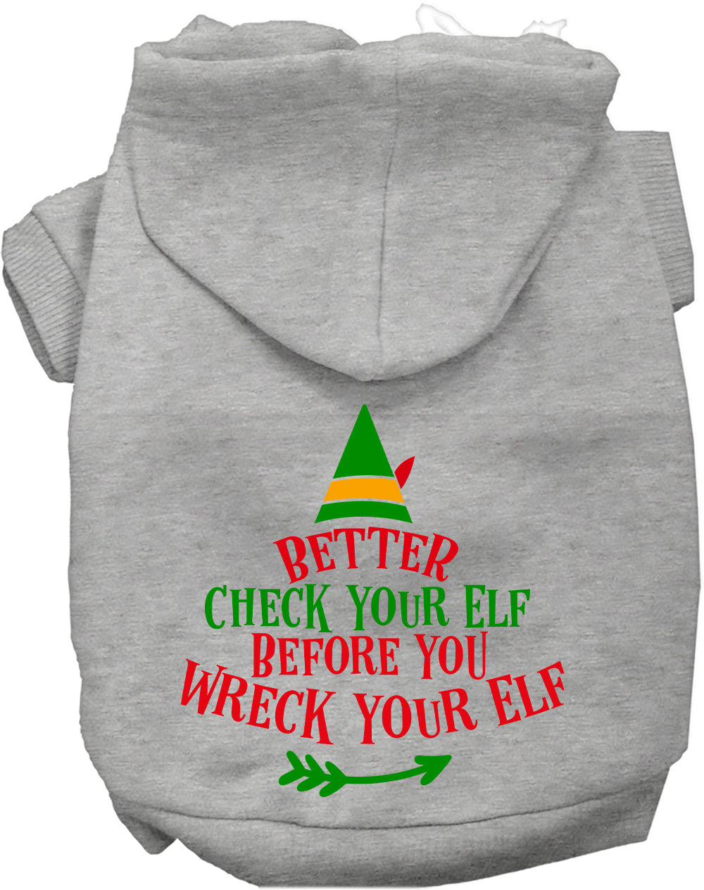 Dog Hoodie Check Your Elf for Festive Holiday Pet Comfort - gallery image 7