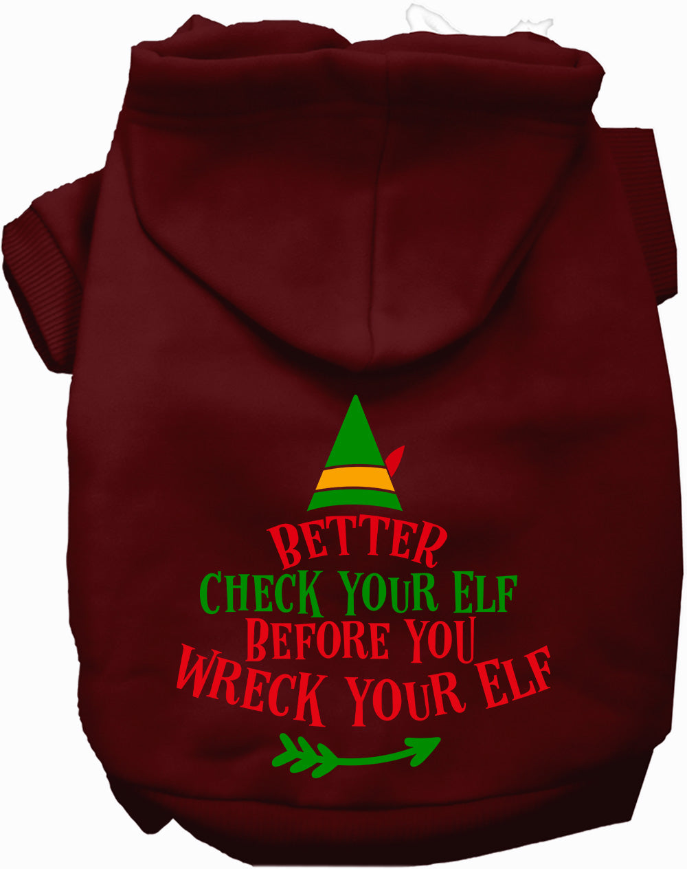 Dog Hoodie Check Your Elf for Festive Holiday Pet Comfort - gallery image 9