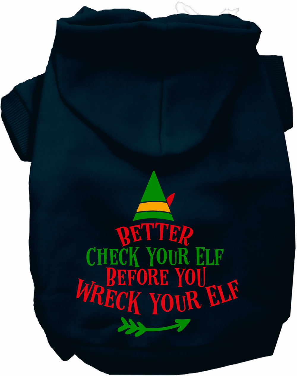 Dog Hoodie Check Your Elf for Festive Holiday Pet Comfort - gallery image 10