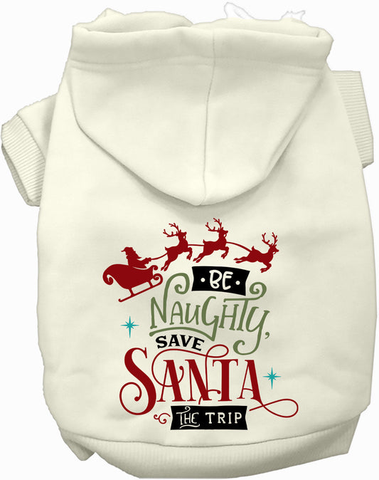 Dog Hoodie Save Santa the Trip for Festive Holiday Pet - main product image