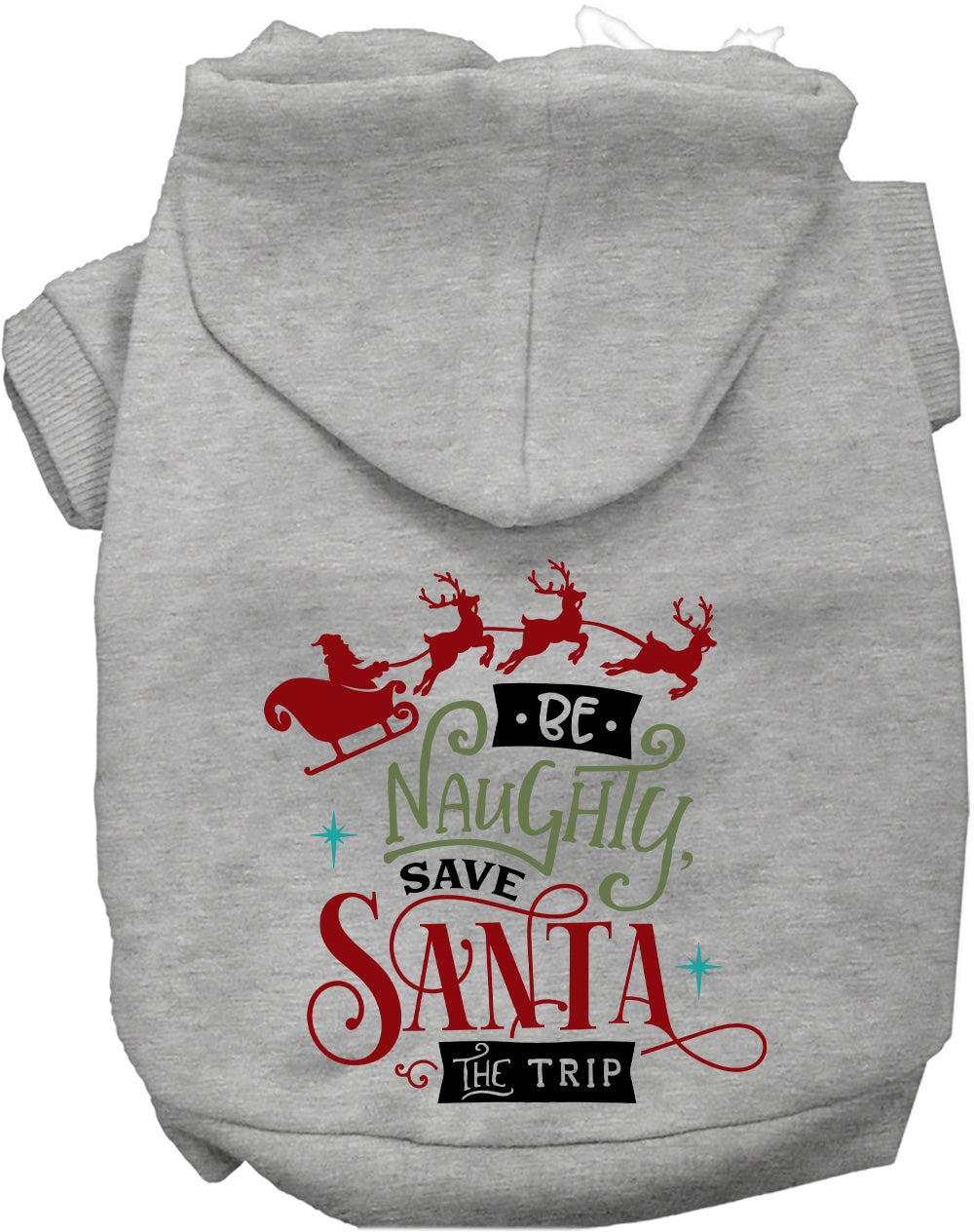 Dog Hoodie Save Santa the Trip for Festive Holiday Pet - lifestyle view