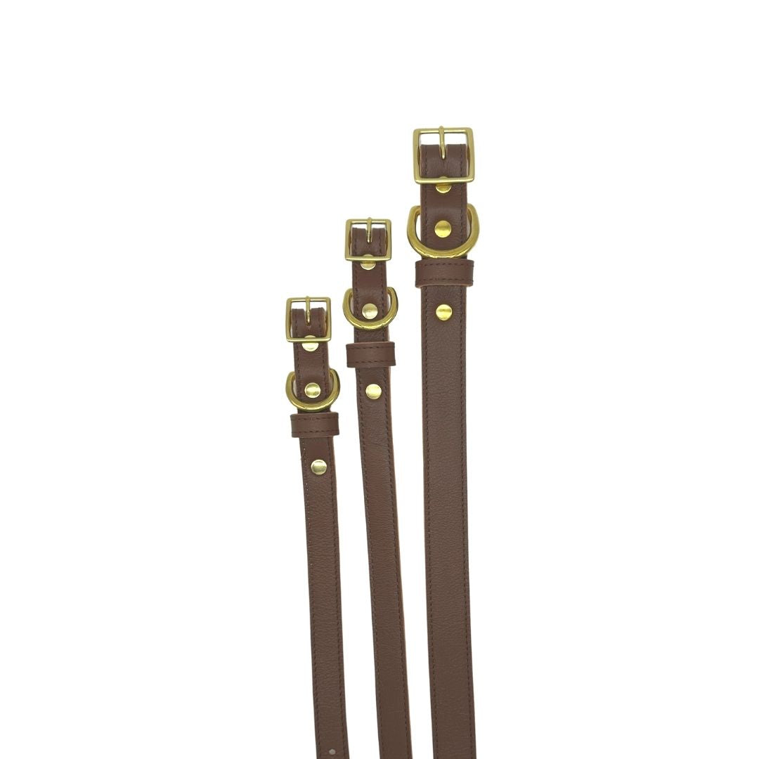 Dog Collar Plain Leather Collar for Daily Use for Comfort - gallery product image for dog collar